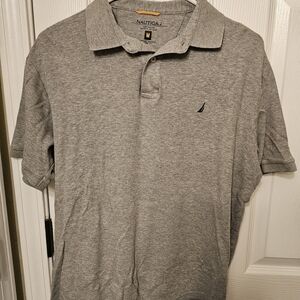 Nautica Men's Heather Gray Polo Shirt